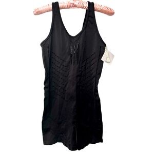 Cutout Shorty Bodysuit Black